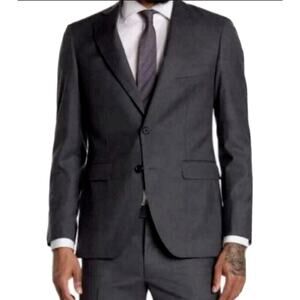 ALTON LANE Men's Tailored Fit Suit Jacket 38S Gray Wool Blend 2 Button NWOT